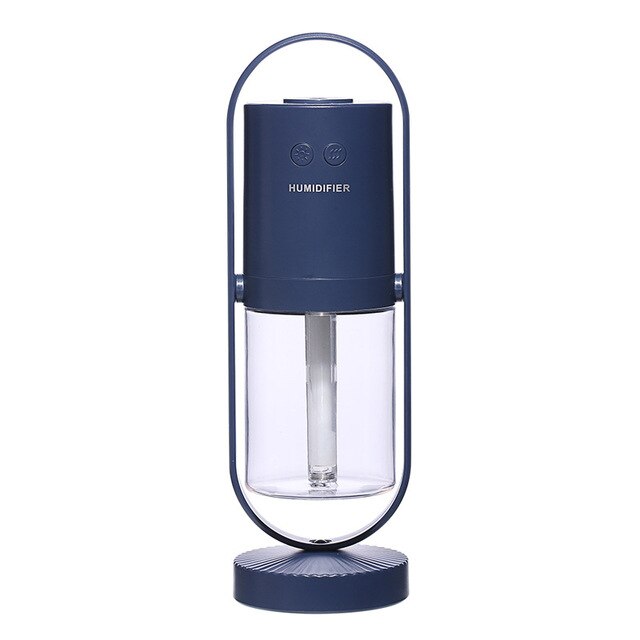 Umidificator si Purificator aer ultrasonic portabil, rezervor 200ml LED 7 culori, rotatie 360 grade