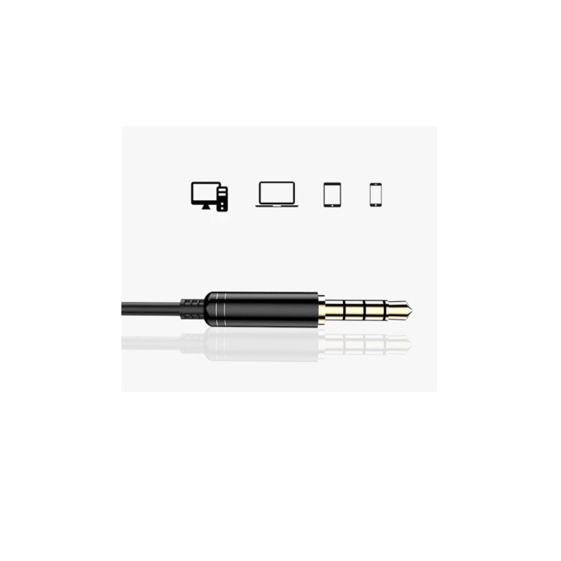 Casti cu microfon si volum control, In-Ear Stereo, Jack 3,5 mm, Universal, Negru