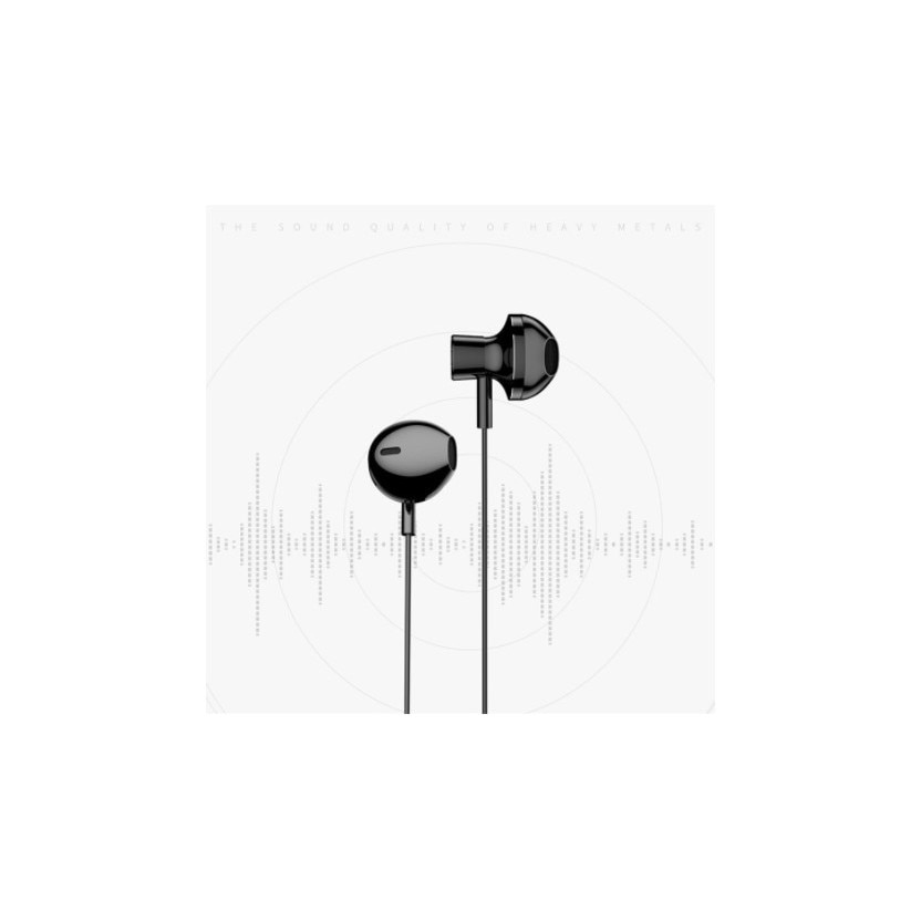 Casti cu microfon si volum control, In-Ear Stereo, Jack 3,5 mm, Universal, Negru