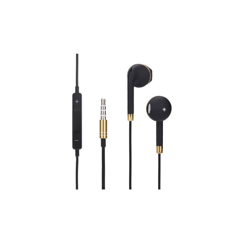 Casti cu volum control si microfon, pentru iPhone, Samsung, Negru