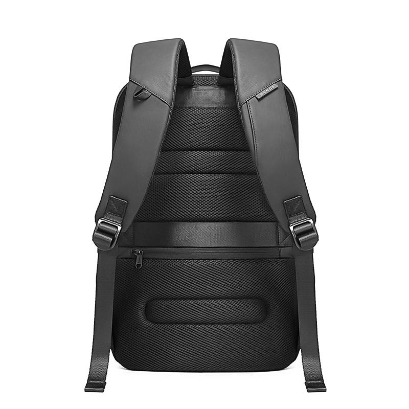 Rucsac laptop 15.6", smart casual, impermeabil cu sistem antifurt, port de incarcare USB, BANGE, 49X33X17 cm, Negru