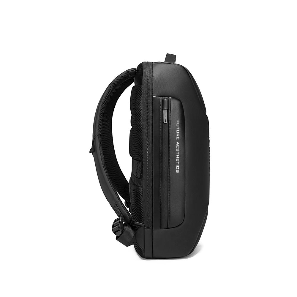 Rucsac laptop 15.6", smart casual, impermeabil cu sistem antifurt, port de incarcare USB, BANGE, 49X33X17 cm, Negru