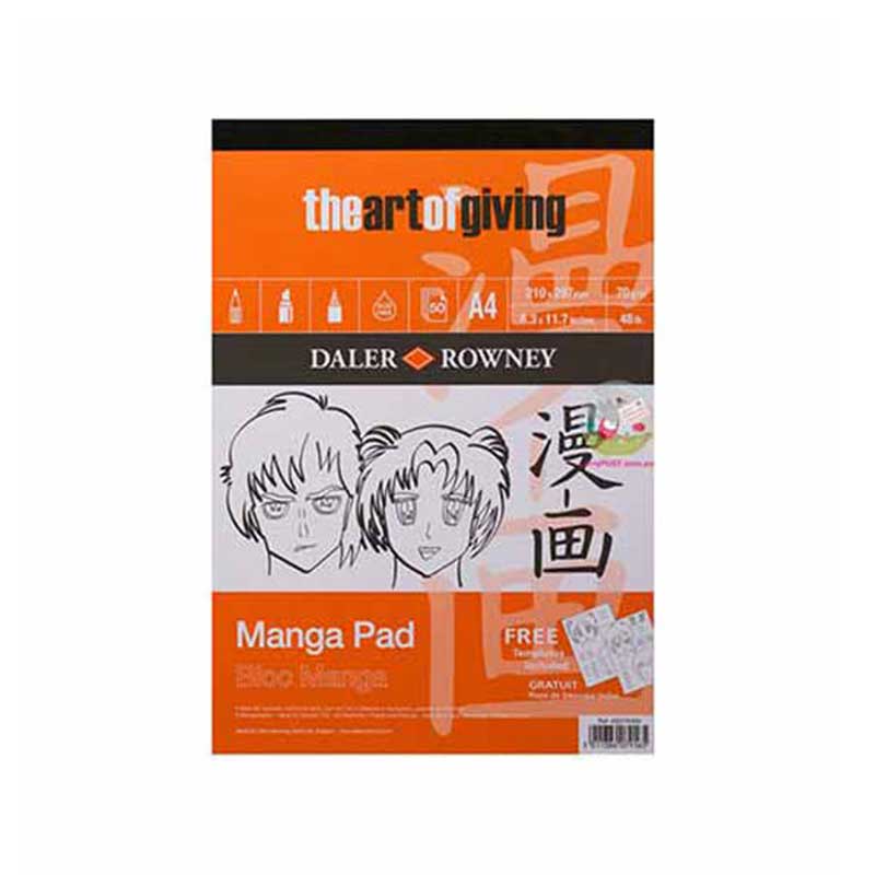 Bloc Manga, Daler Rowney, 50 coli, 70g, format A3