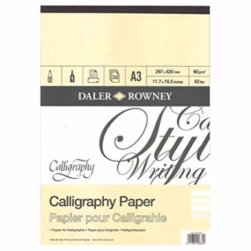 Bloc hartie caligrafie, Daler Rowney, 30 coli, 90g, format A3