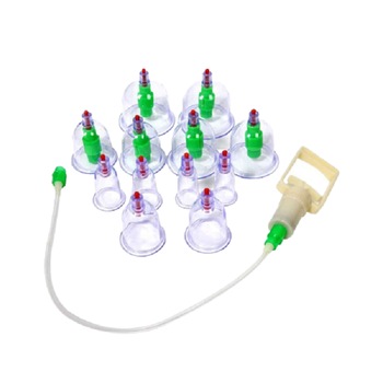 Set 12 ventuze pentru masaj Tiessa®, pompa cu vacuum, functie Terapeutica, verde Set 12 ventuze pentru masaj Tiessa®, pompa cu vacuum, functie Terapeutica, verde