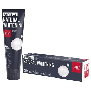 Pasta de dinti SPLAT WHITE PLUS pentru albire naturala, 125 g Pasta de dinti SPLAT WHITE PLUS pentru albire naturala, 125 g