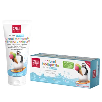 Pasta de dinti pentru copii SPLAT, 2-6 ani, Inghetata de fructe, 50 ml Pasta de dinti pentru copii SPLAT, 2-6 ani, Inghetata de fructe, 50 ml