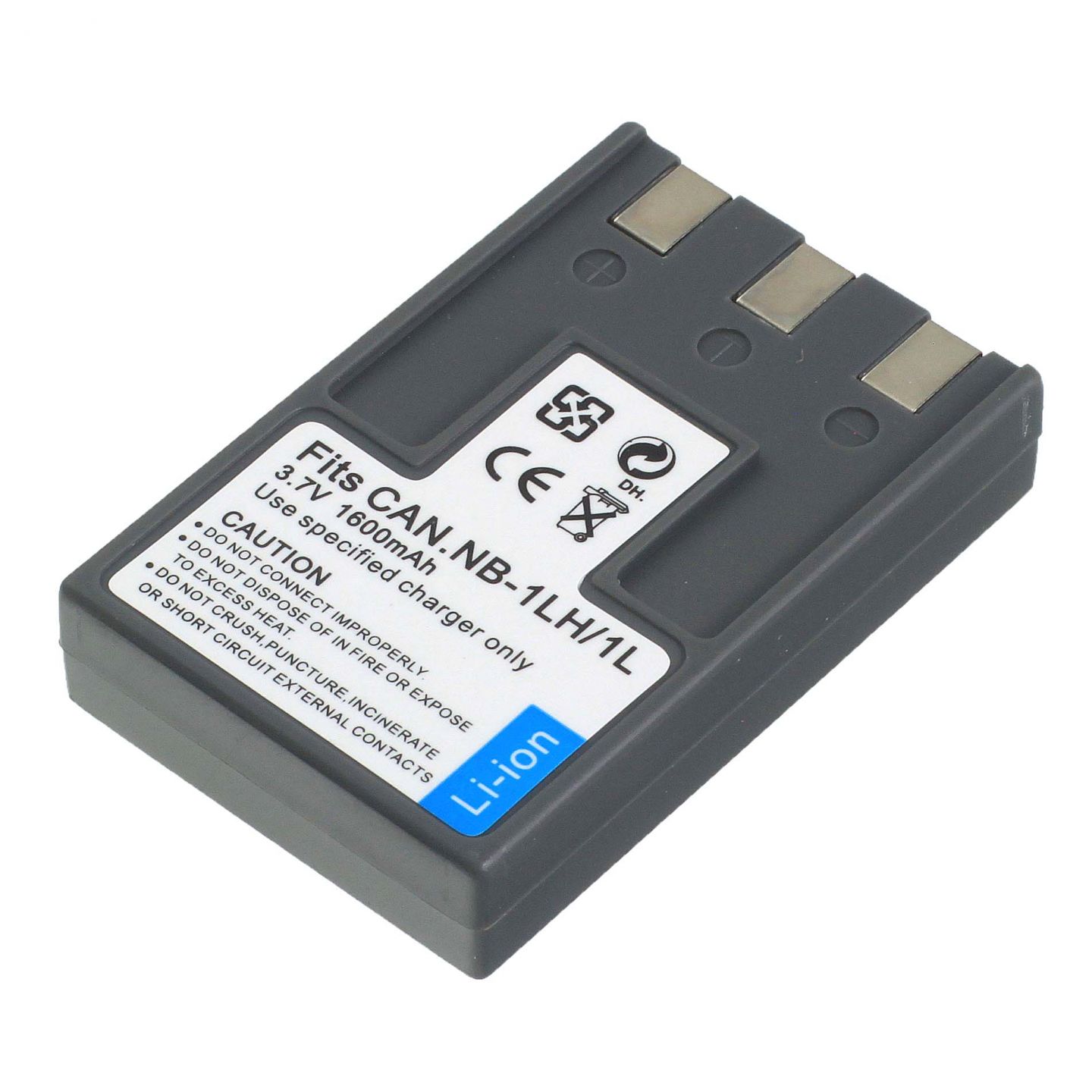 Acumulator 1600mAh compatibil Canon NB-1LH/1L pentru IXUS 200A 300a 320 330 400 430 500