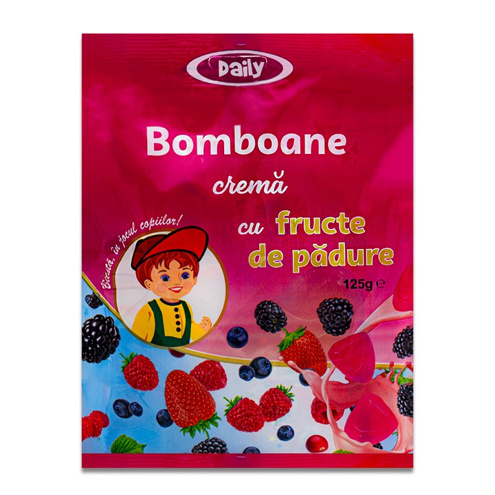 Bomboane crema fructe de padure, 125g, Daily
