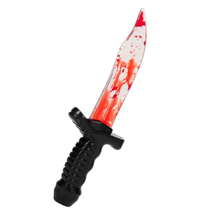 Cutit pentru Halloween, Zola®, din plastit, cu sange lichid, 26x8x3 cm