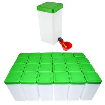 Set 24 bucati Adapatoare pentru pasari 1l cu cupa rosie Set 24 bucati Adapatoare pentru pasari 1l cu cupa rosie