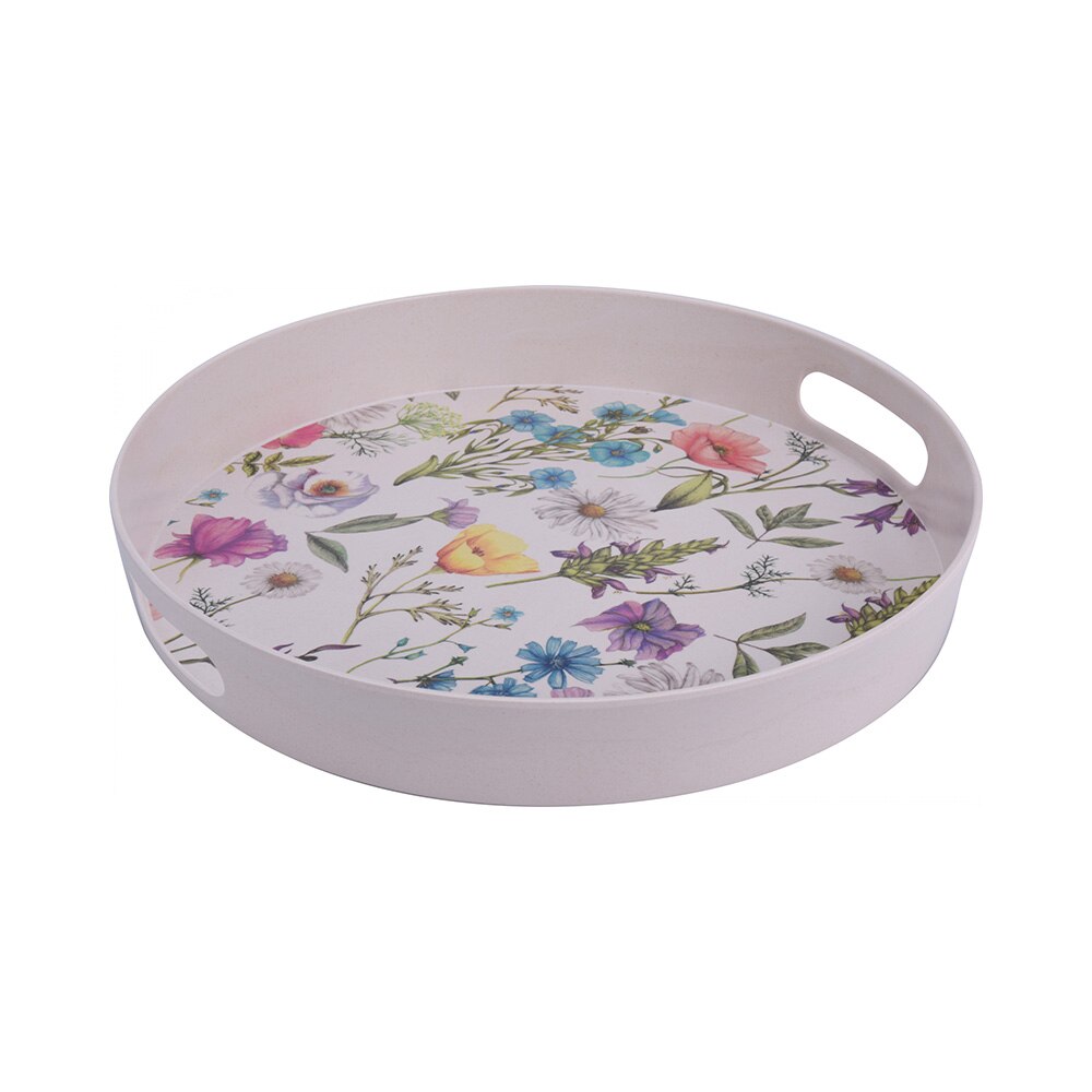 Tava de servit bamboo din melamina 28 X 25 cm, Excellent Houseware