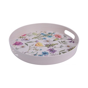 Tava de servit bamboo din melamina 28 X 25 cm, Excellent Houseware Tava de servit bamboo din melamina 28 X 25 cm, Excellent Houseware