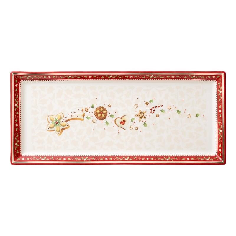 Winter Bakery Delight Cake plate rectangular, portelan premium, 40x17 cm-289055