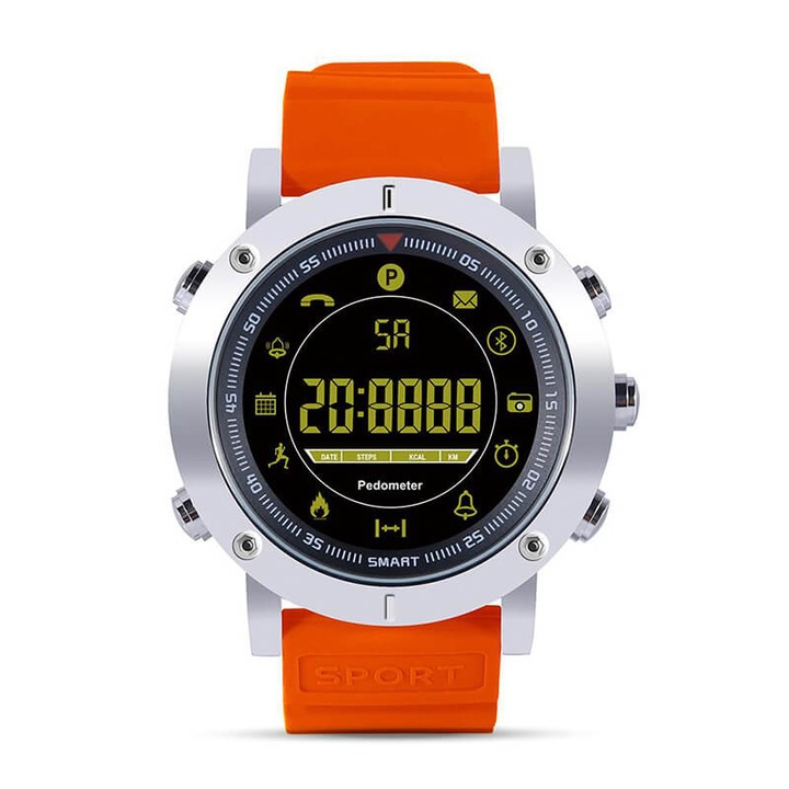 EX19 víz- és porálló bluetooth sport okosóra (Narancs)