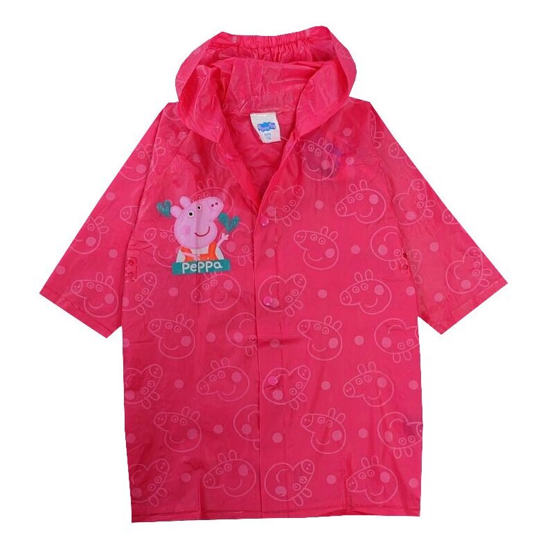 Pelerina ploaie, PVC, Peppa Pig, cu capse, roz