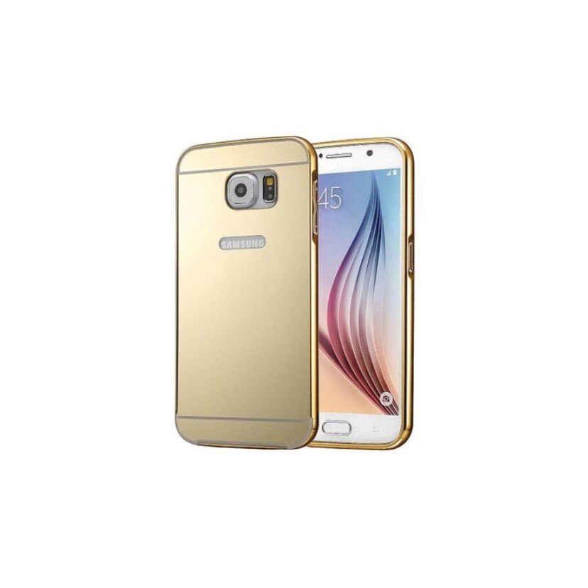 Husa pentru Samsung Galaxy S7 Edge, capac de protectie, Auriu, tip oglinda