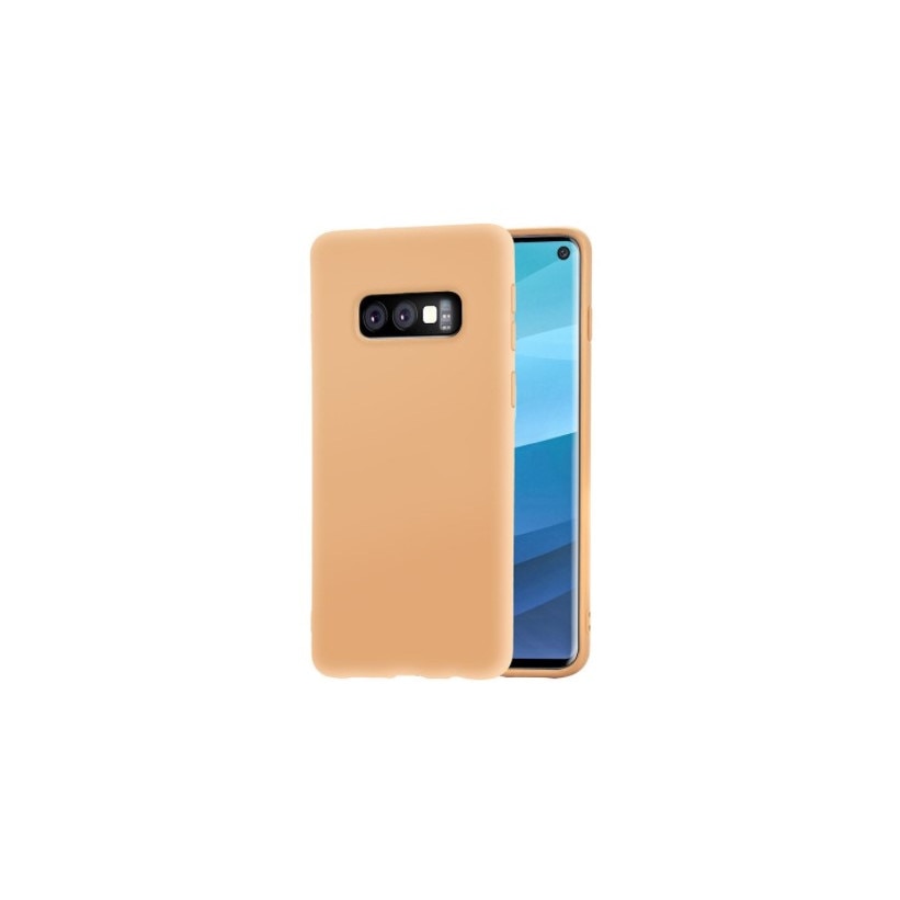 Husa de protectie spate pentru Samsung Galaxy S10 E, ultraslim, Crem