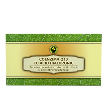 Fiole Ser Coenzima Q10 cu Acid Hialuronic, HYPERICUM, efect antioxidant, 6 fiole Fiole Ser Coenzima Q10 cu Acid Hialuronic, HYPERICUM, efect antioxidant, 6 fiole