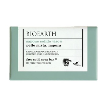 Sapun pentru ten cu Salvie si Neem, Bioearth, 150gr Sapun pentru ten cu Salvie si Neem, Bioearth, 150gr