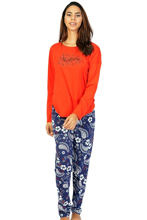 Pijama Dama, Vienetta, Model 'Awesome', Culoare Rosu