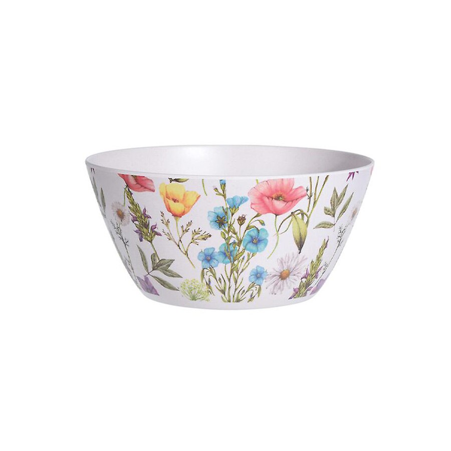 Bol din fibra de bambus cu design floral, Ecellent Houseware