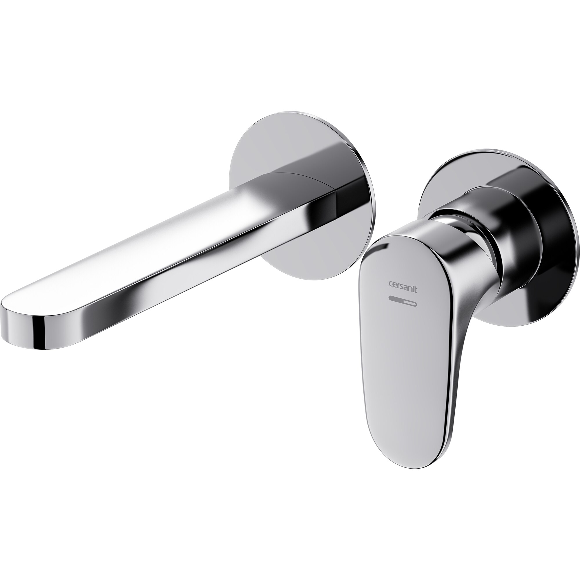 Baterie incastrata lavoar Cersanit Inverto S951-302, cu aerator, cartus ceramic, Crom + Maner negru