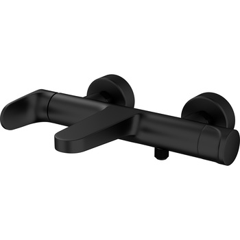 Baterie cada si dus Cersanit Inverto S951-314, cu aerator, cartus ceramic, Negru + Maner Auriu