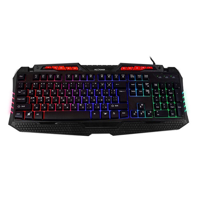 Tastatura gaming Roxpower T-ROX ST-GKB8161M Screamforce, RGB, Negru