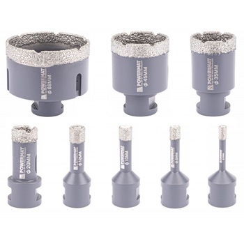 Set 9 piese freze diamantate si adaptor Powermat M14/HEX Set 9 piese freze diamantate si adaptor Powermat M14/HEX