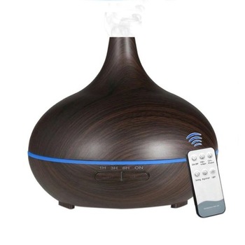 Difuzor Aromaterapie/Umidificator, 7 leduri color, Ultrasonic, 500ml, Wenge, cu telecomanda Difuzor Aromaterapie/Umidificator, 7 leduri color, Ultrasonic, 500ml, Wenge, cu telecomanda
