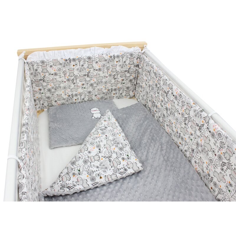 Lenjerie 5 piese, Prichindel, Hipo, gri,120x60cm