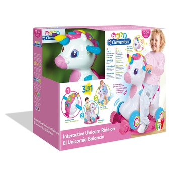 Balansoar interactiv 3in 1 Baby Clementoni - Unicorn Balansoar interactiv 3in 1 Baby Clementoni - Unicorn