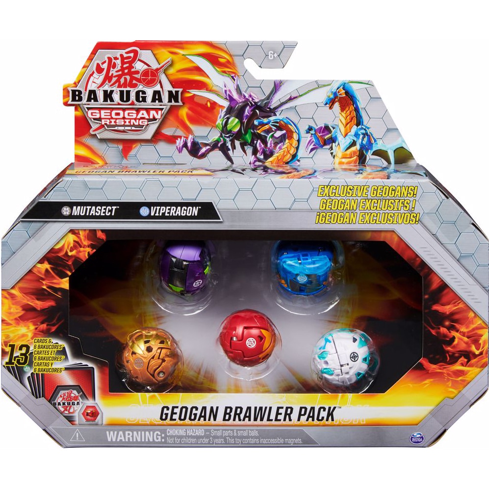 Set de joaca Bakugan Geogan Rising - Brawler, Mutasect si Viperagon