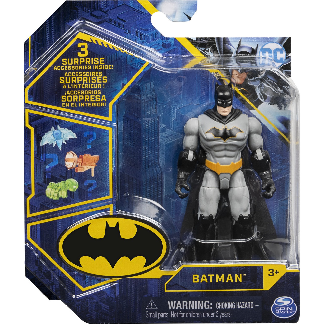 Batman figura - Batman, 3 kiegészítővel, 10 cm 