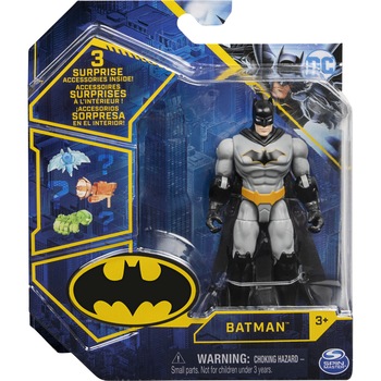 Figurina Batman - Batman, cu 3 accesorii, 10 cm Figurina Batman - Batman, cu 3 accesorii, 10 cm