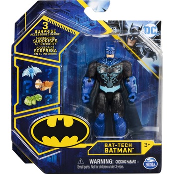 Figurina Batman - Bat-Tech Batman, cu 3 accesorii, 10 cm Figurina Batman - Bat-Tech Batman, cu 3 accesorii, 10 cm