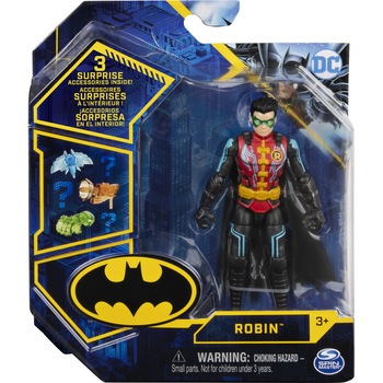 Figurina Batman - Robin, cu 3 accesorii, 10 cm Figurina Batman - Robin, cu 3 accesorii, 10 cm