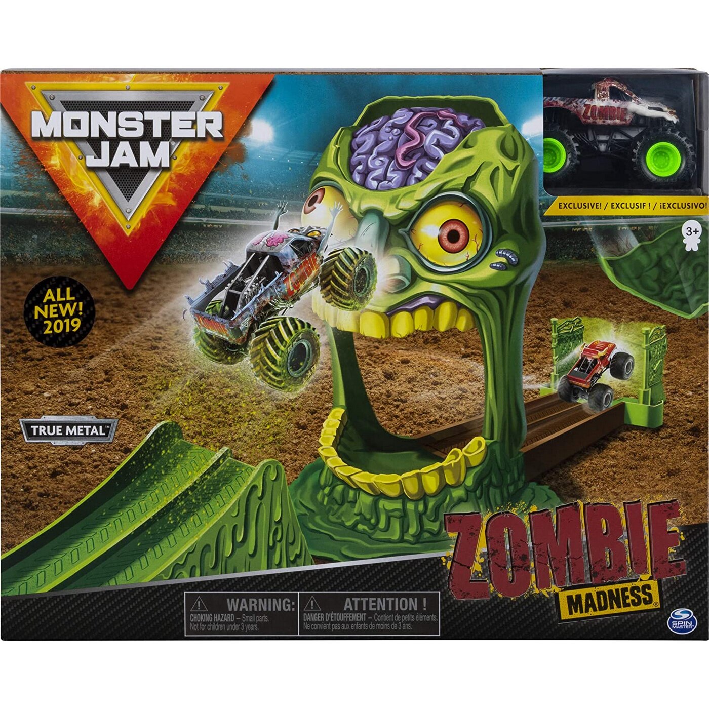 Set de joaca Monster Jam - Zombie Madness, Doboara-l pe zombie