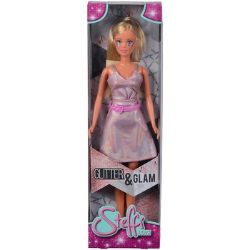 Papusa Steffi Love - Glitter Glam, rochita roz Papusa Steffi Love - Glitter Glam, rochita roz