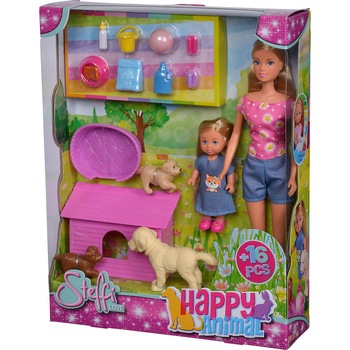 Set de joaca Steffi Love - Animalutele fericite, Catelusii jucausi Set de joaca Steffi Love - Animalutele fericite, Catelusii jucausi