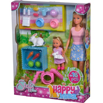 Set de joaca Steffi Love - Animalutele fericite, Iepurasii buclucasi Set de joaca Steffi Love - Animalutele fericite, Iepurasii buclucasi