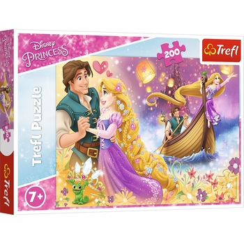 Puzzle Trefl - Disney Princess, Lumea magica a printesei Rapunzel, 200 piese Puzzle Trefl - Disney Princess, Lumea magica a printesei Rapunzel, 200 piese