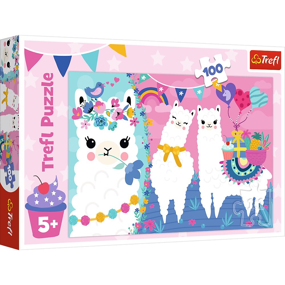 Puzzle Trefl - Lame Fericite, 100 piese