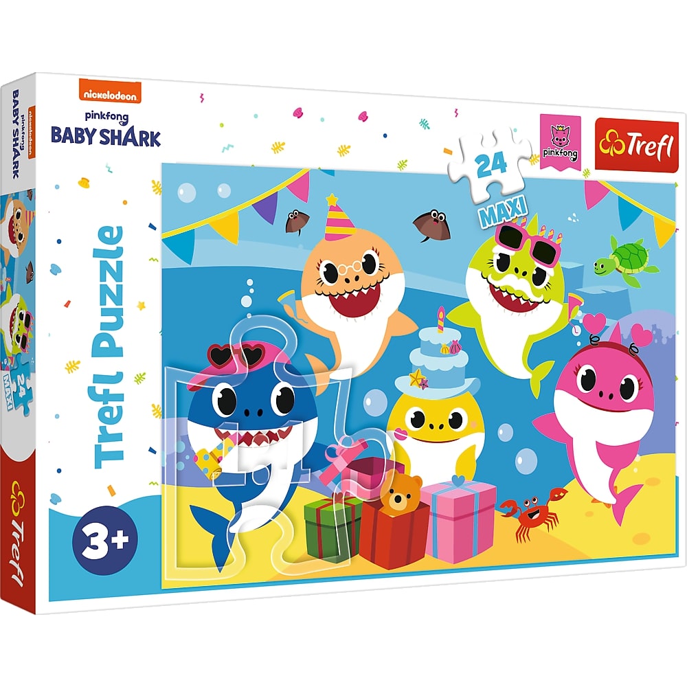 Puzzle Trefl Maxi - Happy Baby Shark, 24 piese