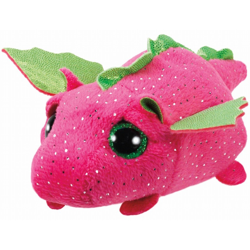 Jucarie de plus Teeny Tys - Darby Dragon, roz, 10 cm