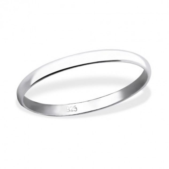 925 Ezüst gyűrű egyszerű esküvői gyűrű típus, 52-es méret