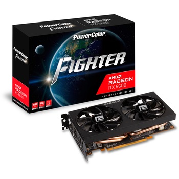 Placa video Powercolor Radeon™ RX 6600 Fighter, 8GB GDDR6, 128-bit Placa video Powercolor Radeon™ RX 6600 Fighter, 8GB GDDR6, 128-bit