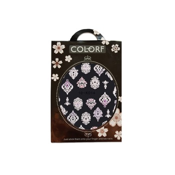 Matrita autoadezive pentru unghii, MoonbasaNails, 5D-K014, Multicolor Matrita autoadezive pentru unghii, MoonbasaNails, 5D-K014, Multicolor