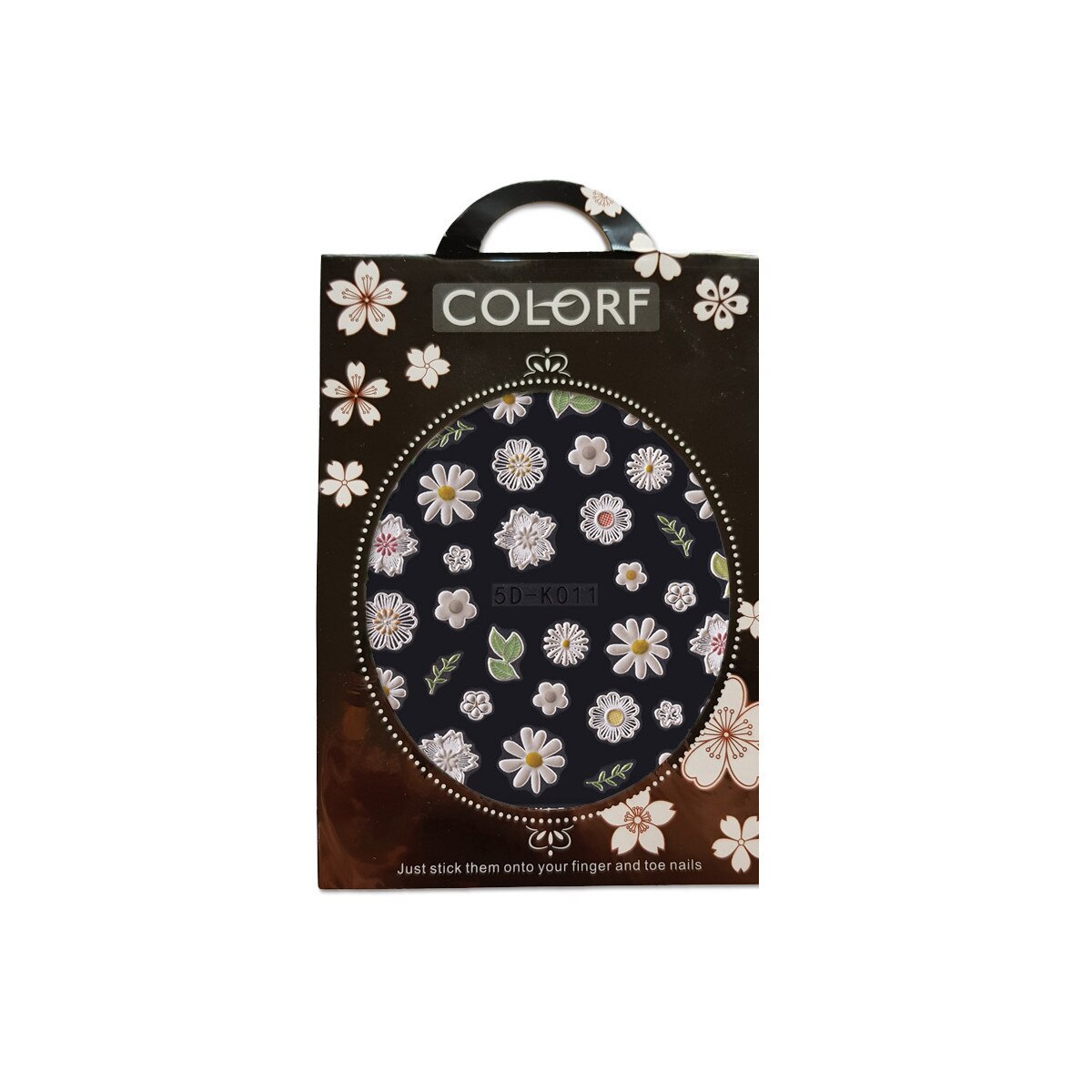 Matrita autoadezive pentru unghii, MoonbasaNails, 5D-K011, Multicolor